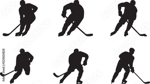 Hockey silhouettes 