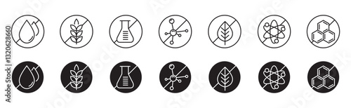 anti-aging icons set