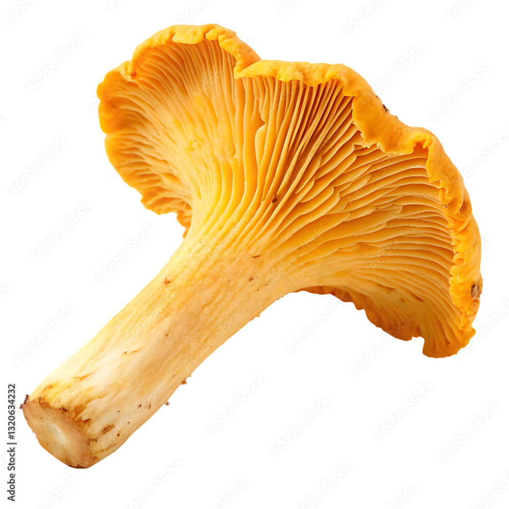 Golden chanterelle mushroom isolated on transparent background Golden chanterelle mushroom isolated on transparent background