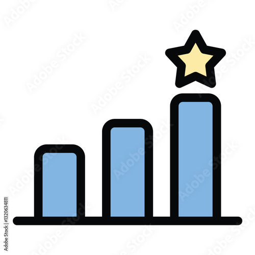 Level up icon in flat line style representing progress achievement and skill enhancement ideal for gaming personal growth and success concepts.