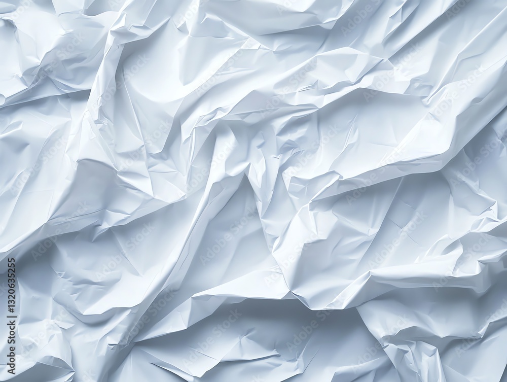 Crumpled White Paper Background with Shadows Texture and Creative Design Crumpled White Paper Background with Shadows Texture and Creative Design