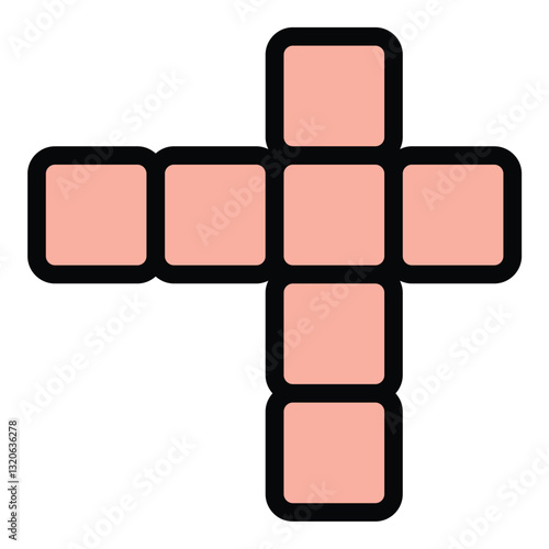 Scrabble icon in flat line style representing word games vocabulary and language learning ideal for education entertainment and puzzle concepts.