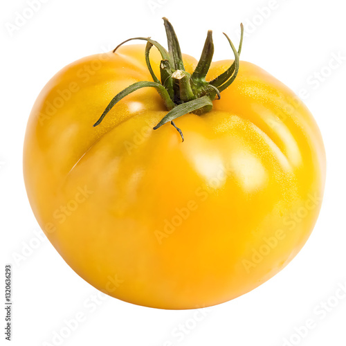 Yellow tomato isolated on transparent background