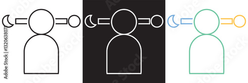 Circadian rhythms icon. Vector illustration. isolated on white and black background. EPS 10
