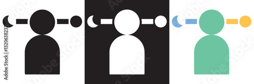 Circadian rhythms icon. Vector illustration. isolated on white and black background. EPS 10