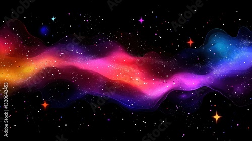 Digital art cosmic exploration of nebulae