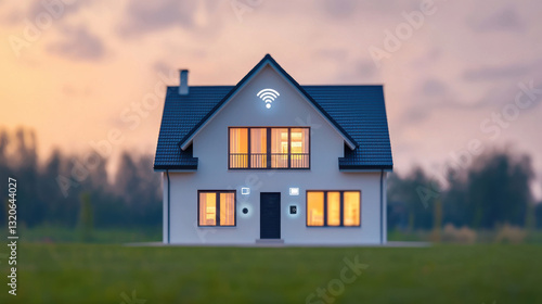 Wallpaper Mural A smart home with IoT devices optimizing energy use, symbolizing sustainable living Torontodigital.ca