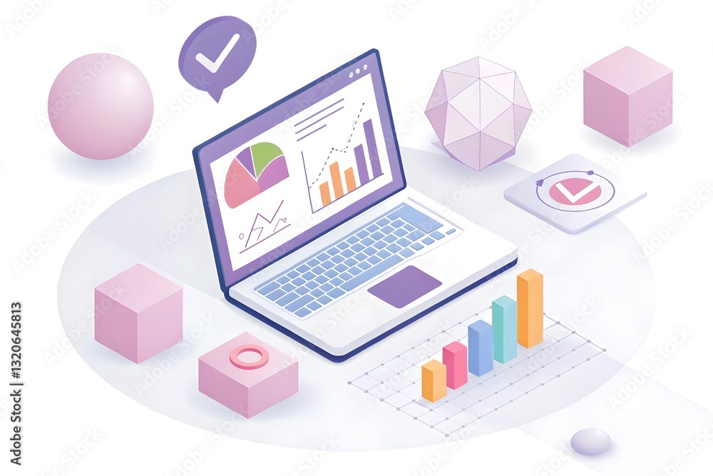 Laptop Displaying Business Charts Graphs and Data Analytics for Successful Project Management Laptop Displaying Business Charts Graphs and Data Analytics for Successful Project Management