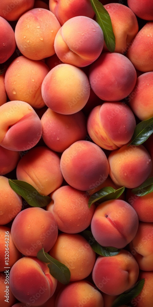 juicy fresh picked peaches background pattern juicy fresh picked peaches background pattern