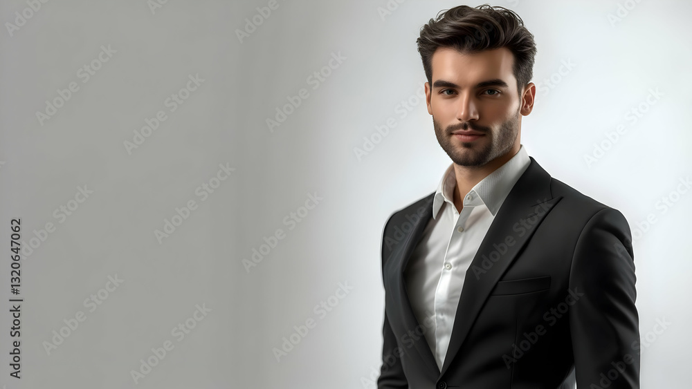 Sophisticated Glow in Frame: A Man’s Portrait, Softly Lit at 45 Degrees, with Bokeh Depth, Perfect for Marketing and Website Banner Elegance Sophisticated Glow in Frame: A Man’s Portrait, Softly Lit at 45 Degrees, with Bokeh Depth, Perfect for Marketing and Website Banner Elegance