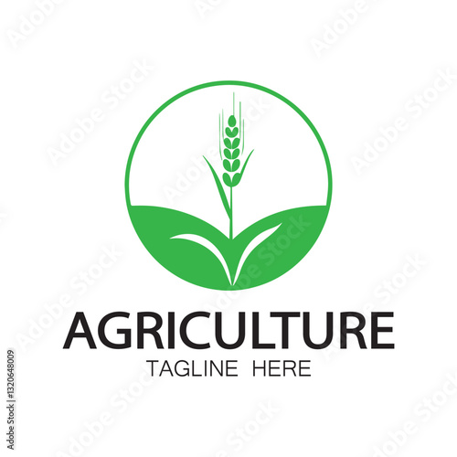 Green logo creative template design. Logo for nature and agriculture products.