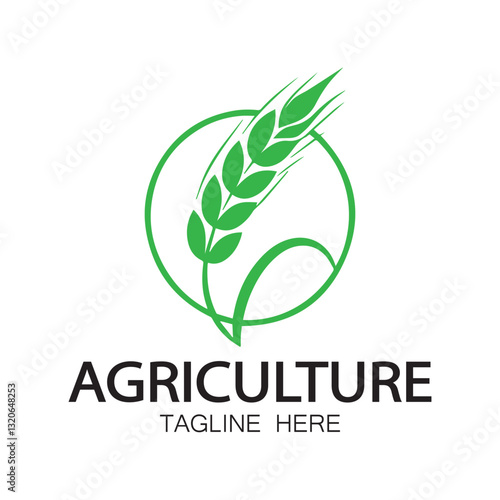 Green logo creative template design. Logo for nature and agriculture products.