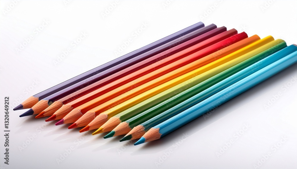 colored pencils isolated on white background colored pencils isolated on white background