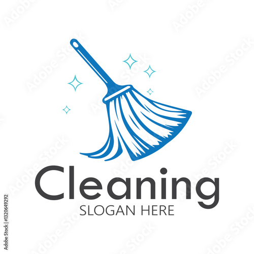 Cleaning logo, cleaning protection logo and house cleaning logo