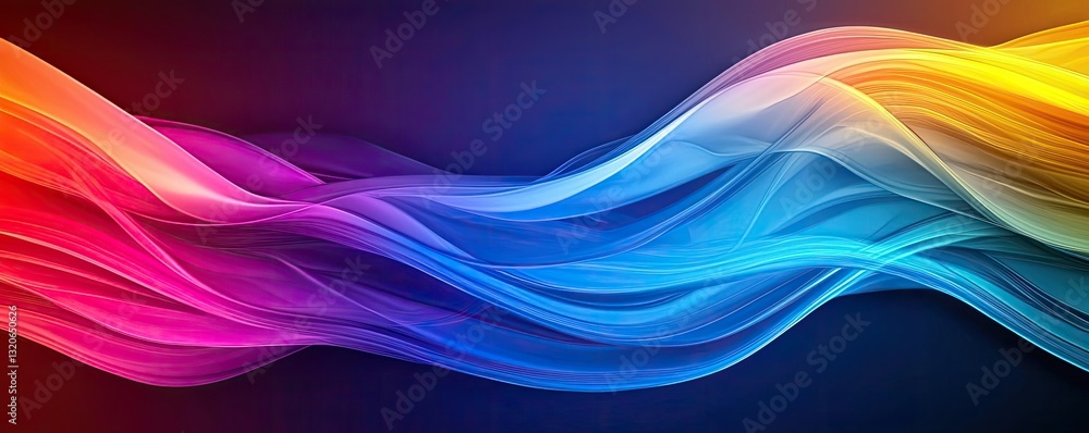 Vibrant color art abstract background idea. Vibrant abstract wave pattern in rainbow colors on a dark background. Vibrant color art abstract background idea. Vibrant abstract wave pattern in rainbow colors on a dark background.
