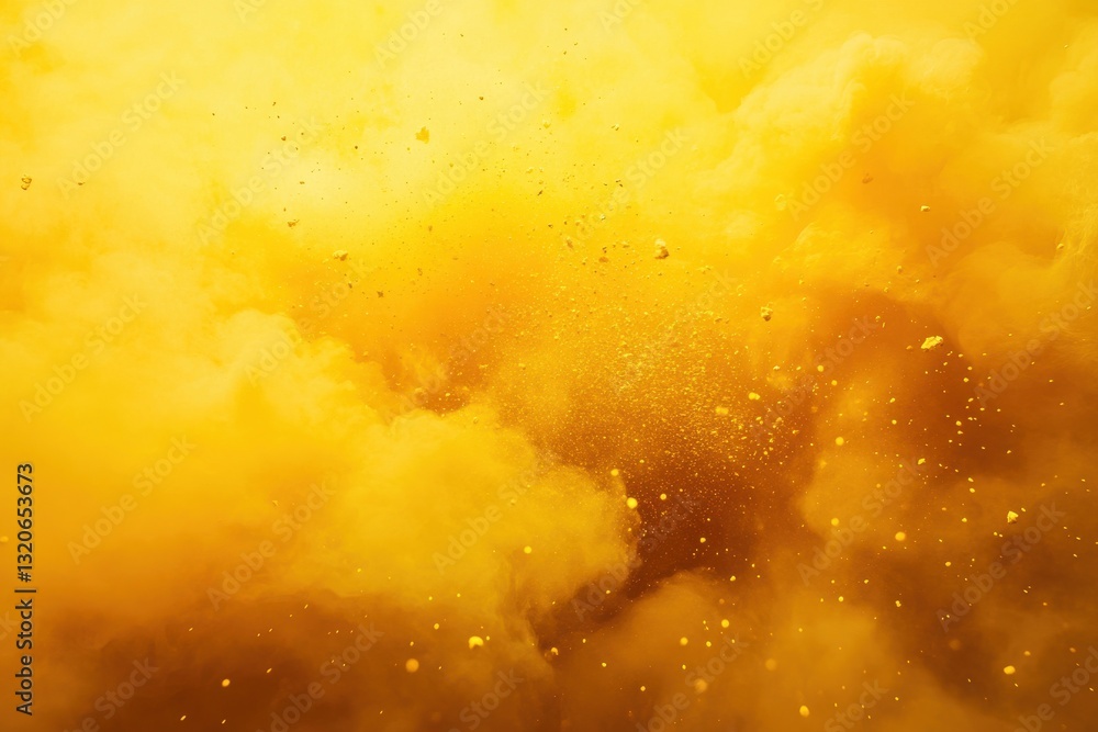 Obraz premium Vibrant yellow explosion background for dynamic animations and captivating projects in the action genre