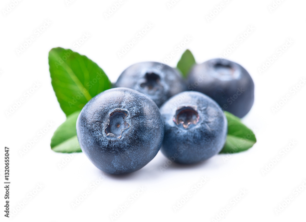 Blueberry with leaves Blueberry with leaves
