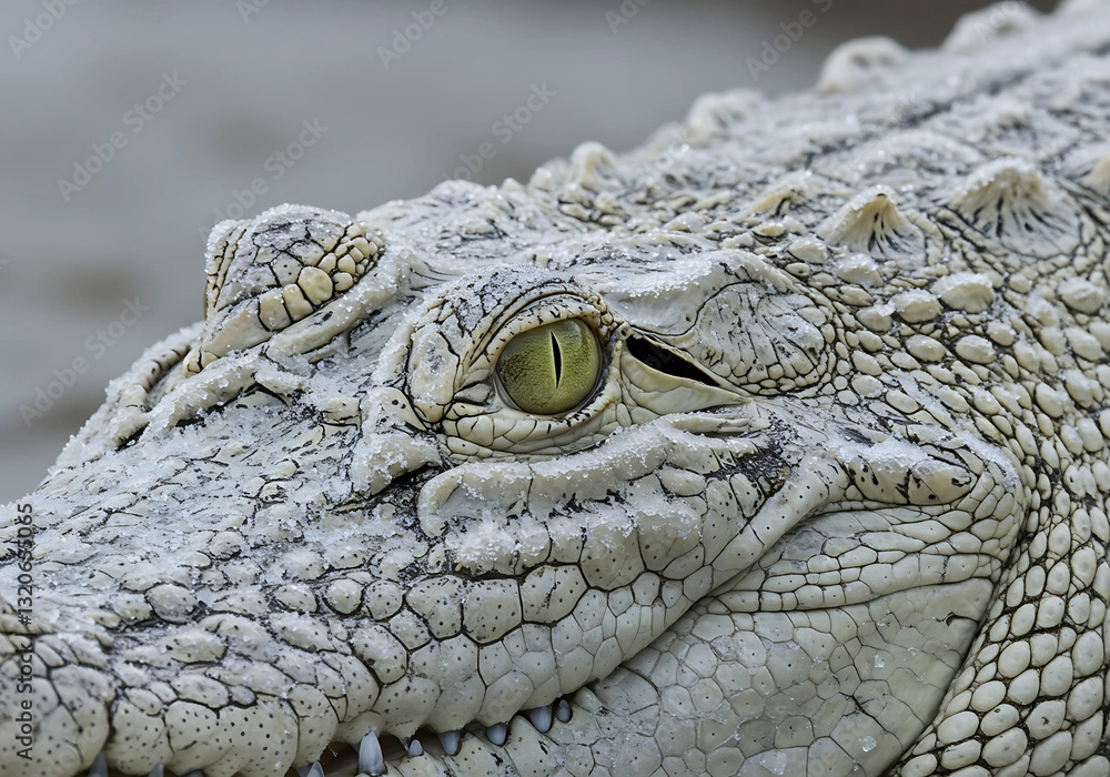 Obraz premium Crocodile Eye Frozen
