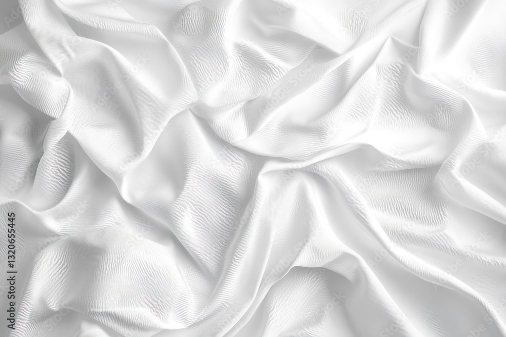 Obraz premium Crumpled white paper texture offering inspiration for minimalist designs and innovative project backgrounds