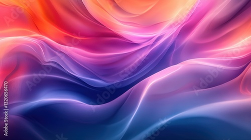 Wallpaper Mural an abstract artwork, with flowing, colorful lines and curves in a gradient of vibrant hues. The dynamic composition evokes a sense of movement and energy Torontodigital.ca