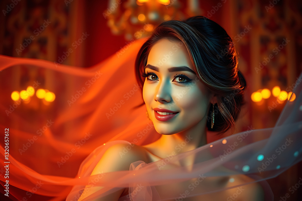 Fototapeta premium Professional style stock-image presenting a majestic wallpaper of women, exuding elegance and strength, with a dark, moody atmosphere that adds a sense of mystery and sophistication