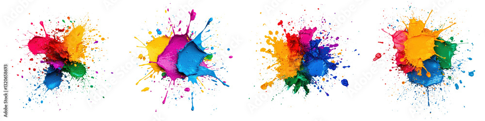 Vibrant Explosion of Colorful Abstract Digital Paint Splatters Blots and Splashes Creating a Dynamic and Expressive Design Eclectic and Modern Visual Artwork for Creative Backgrounds Textures Vibrant Explosion of Colorful Abstract Digital Paint Splatters Blots and Splashes Creating a Dynamic and Expressive Design Eclectic and Modern Visual Artwork for Creative Backgrounds Textures