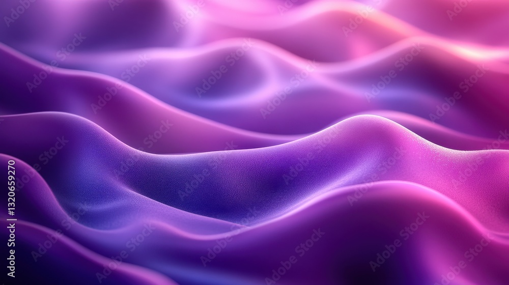 Obraz premium abstract wavy background in shades of purple and pink, creating a sense of fluidity and elegance. This image is ideal for adding a touch of color and sophistication to any project