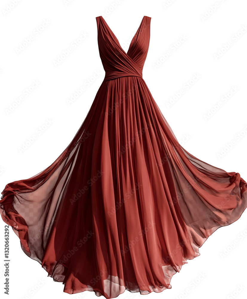 Elegant black evening gown isolated on transparent background. Elegant black evening gown isolated on transparent background.