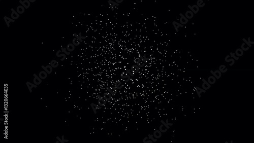 Horizontal dark black colored textured spotted wallpaper with texture and small silver dots as glittering stars all over as in night sky in space or snowing snow
