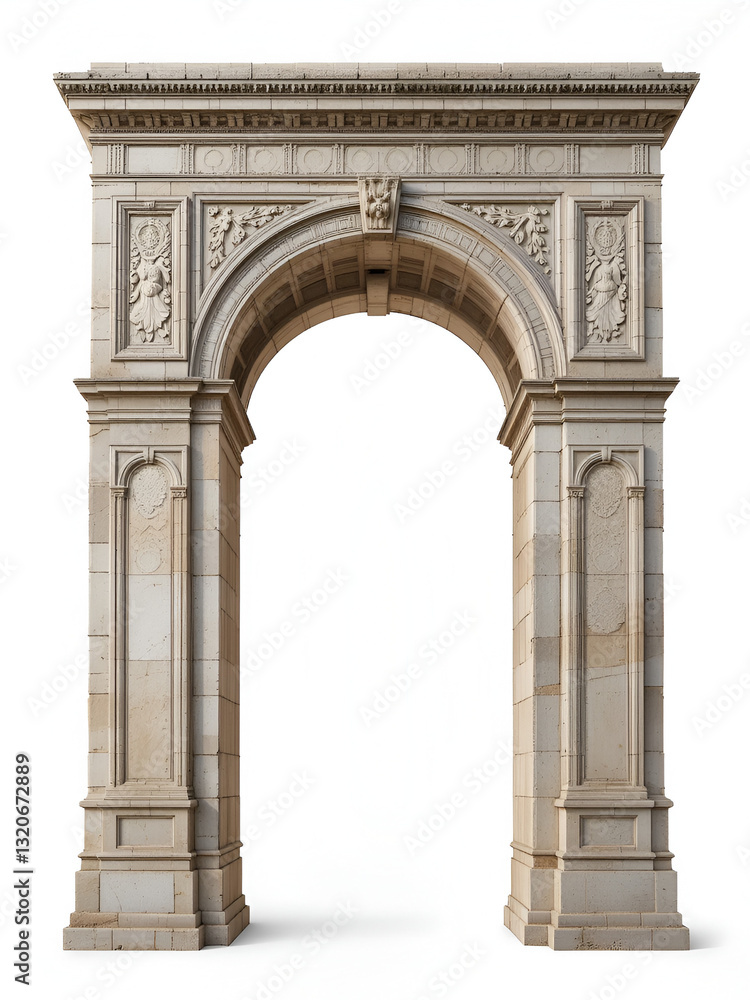 Obraz premium Classic arch isolated on white