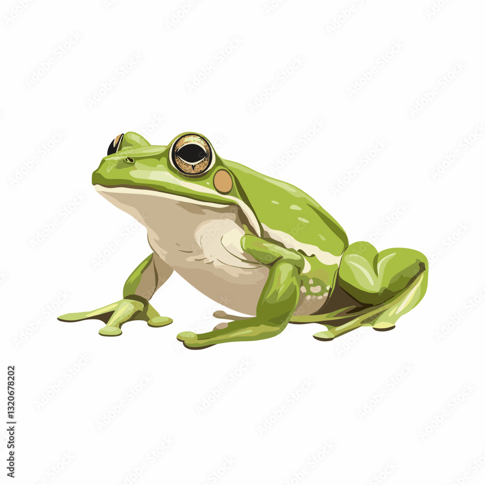 Obraz premium Vector illustration of a frog toad in a cartoon clipart style frogs toads isolated on a white background