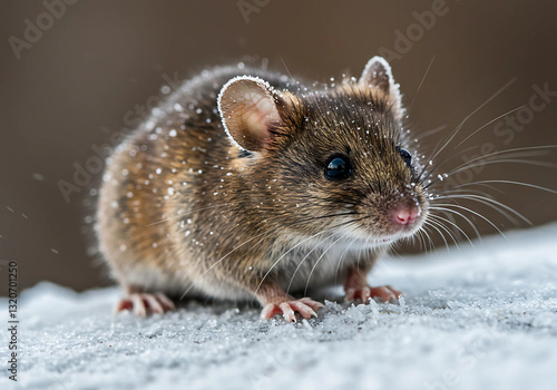 Mouse Sitting with Detailed Fur

