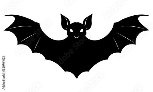 Bat Silhouette Isolated Transparent. Halloween Bat Icon. Spooky Flying Bat Vector. Vampire Bat Logo. Black Bat Illustration. Scary Bat Icon. Horror Bats Clip Art for Stickers, Halloween Decor