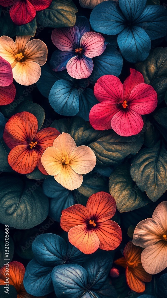 A lush field showcases a variety of blooming cyclamen flowers in vibrant colors and intricate petal patterns, creating a harmonious visual feast in nature during springtime A lush field showcases a variety of blooming cyclamen flowers in vibrant colors and intricate petal patterns, creating a harmonious visual feast in nature during springtime