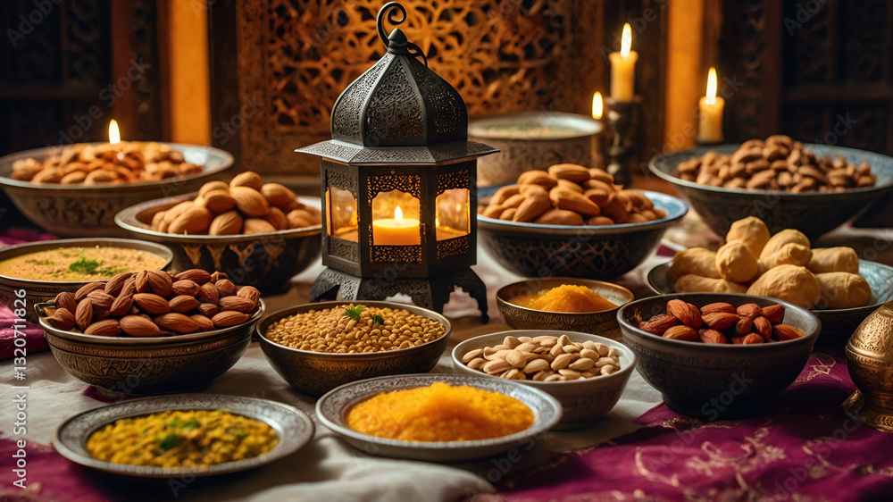 Fototapeta premium Food in iftar evening