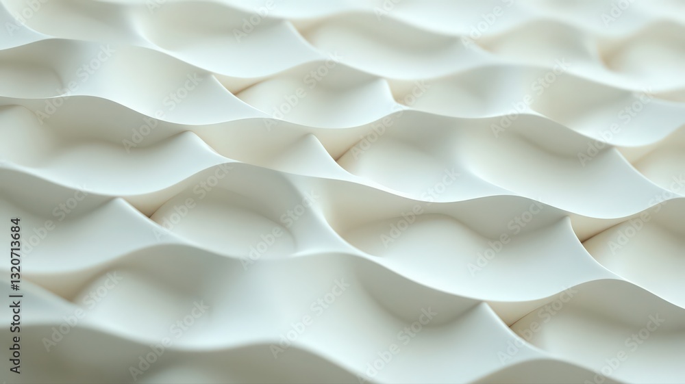 Fototapeta premium Abstract White Undulating Texture Background