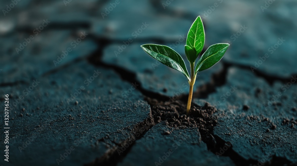 Resilient Plant Growing Through Cracked Soil in Harsh Environment Resilient Plant Growing Through Cracked Soil in Harsh Environment