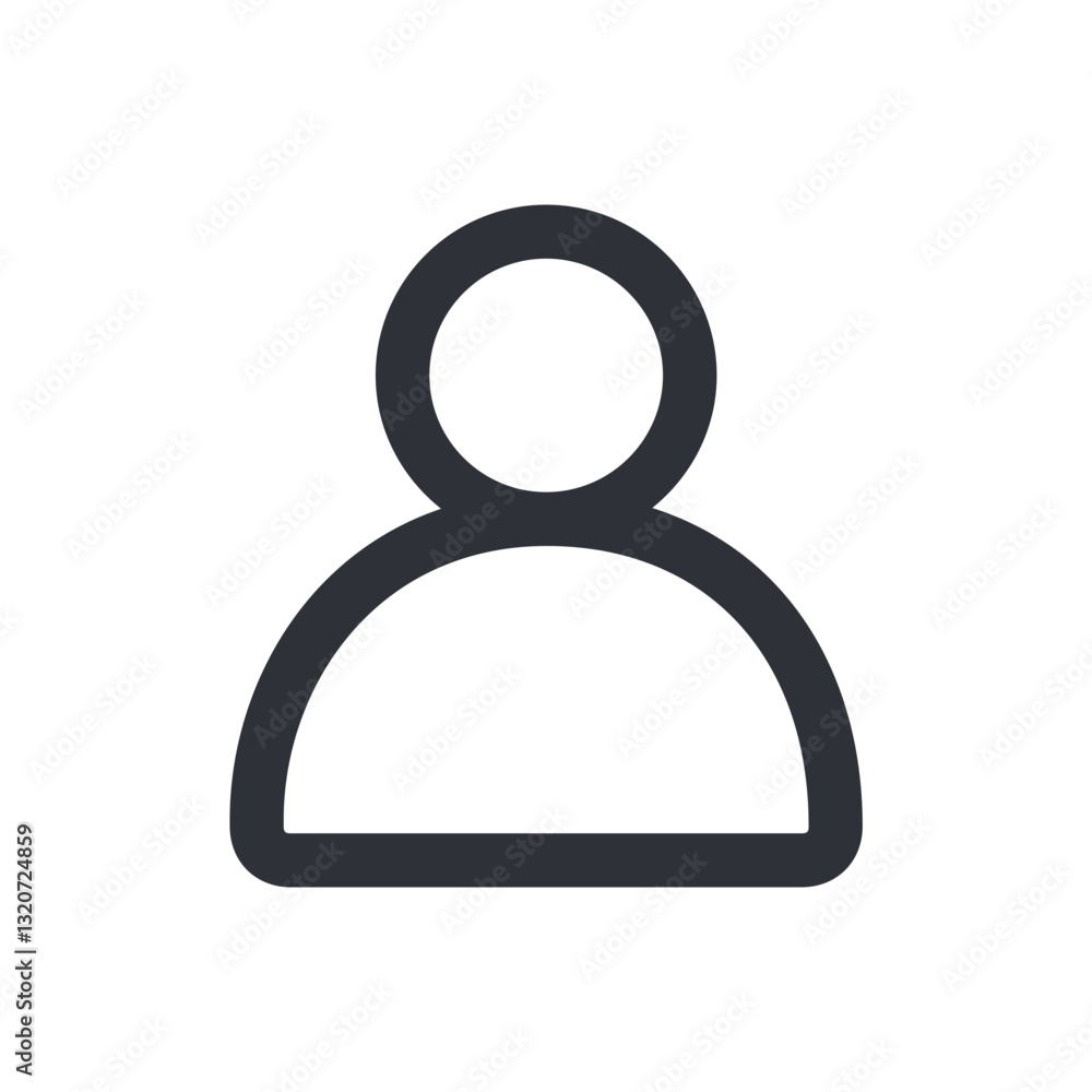 A simple user silhouette symbolizing a person, account, or profile A simple user silhouette symbolizing a person, account, or profile
