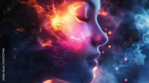 A modern take on spirituality, combining soft-focus technology with inspirational glowing light