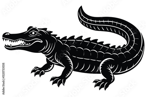 silhouette of an American Alligator