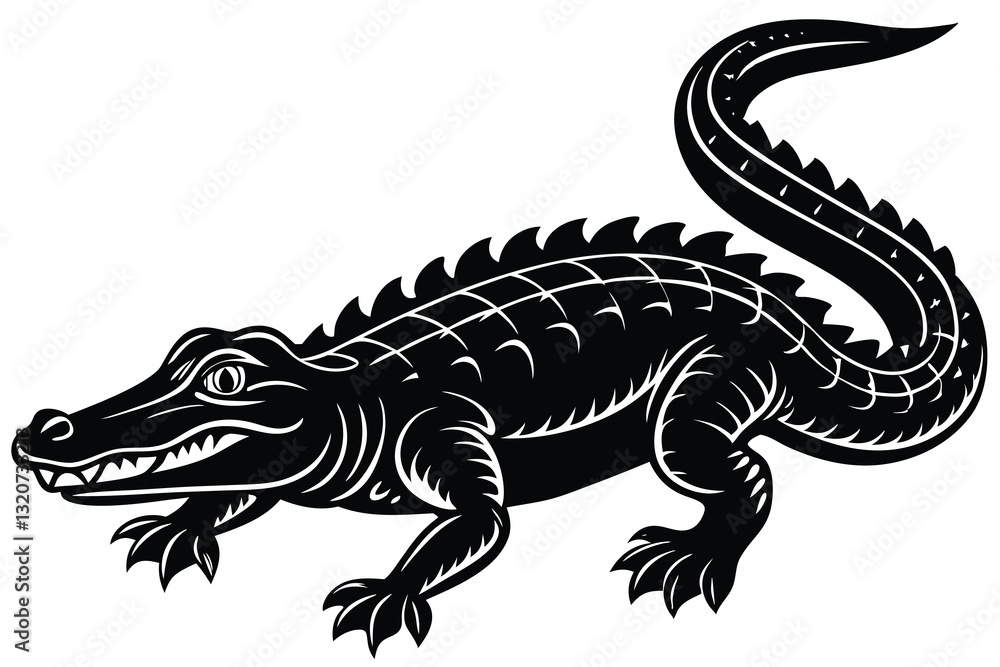 Alligator vector silhouette Alligator vector silhouette