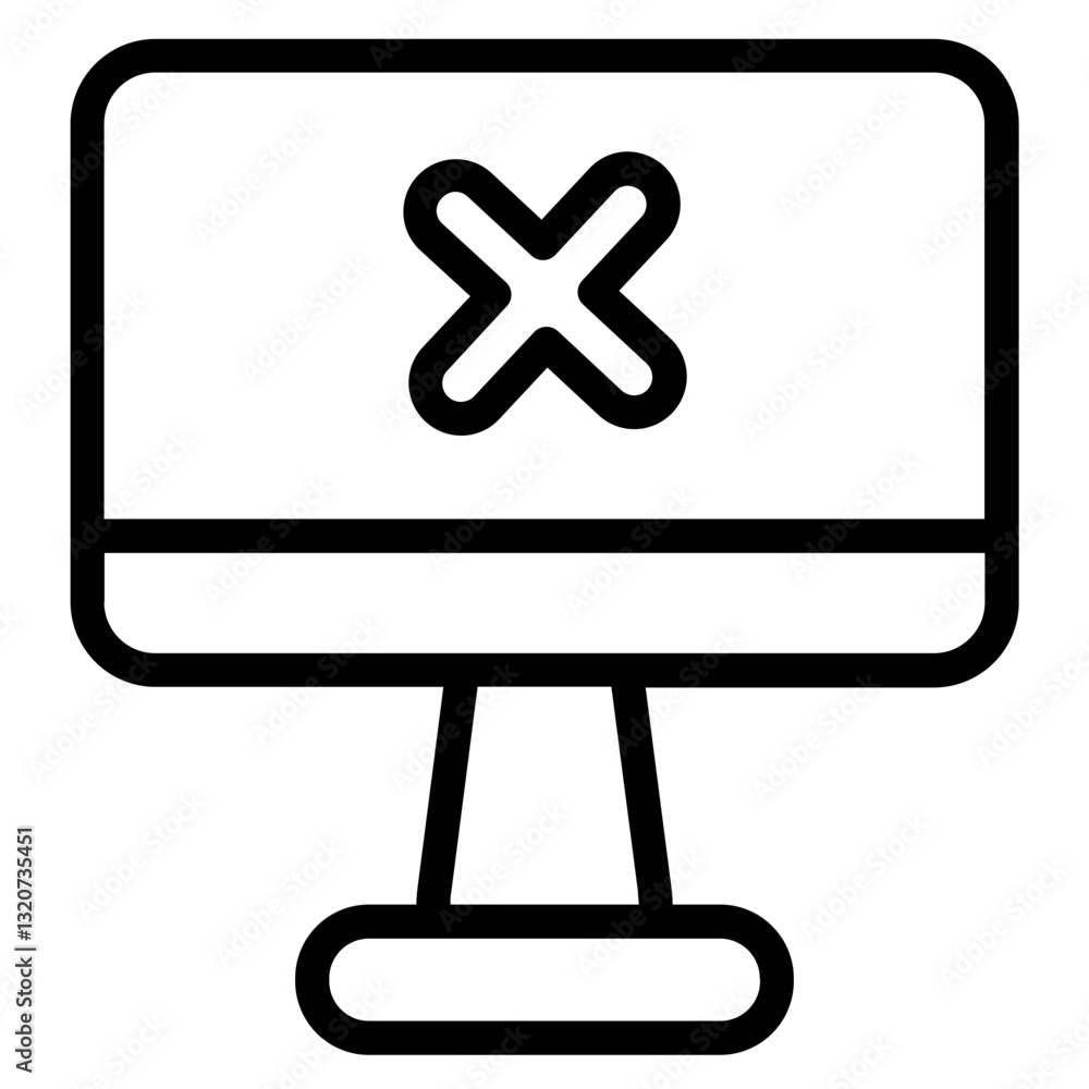 Fototapeta premium Error Alert Failure Line Icon