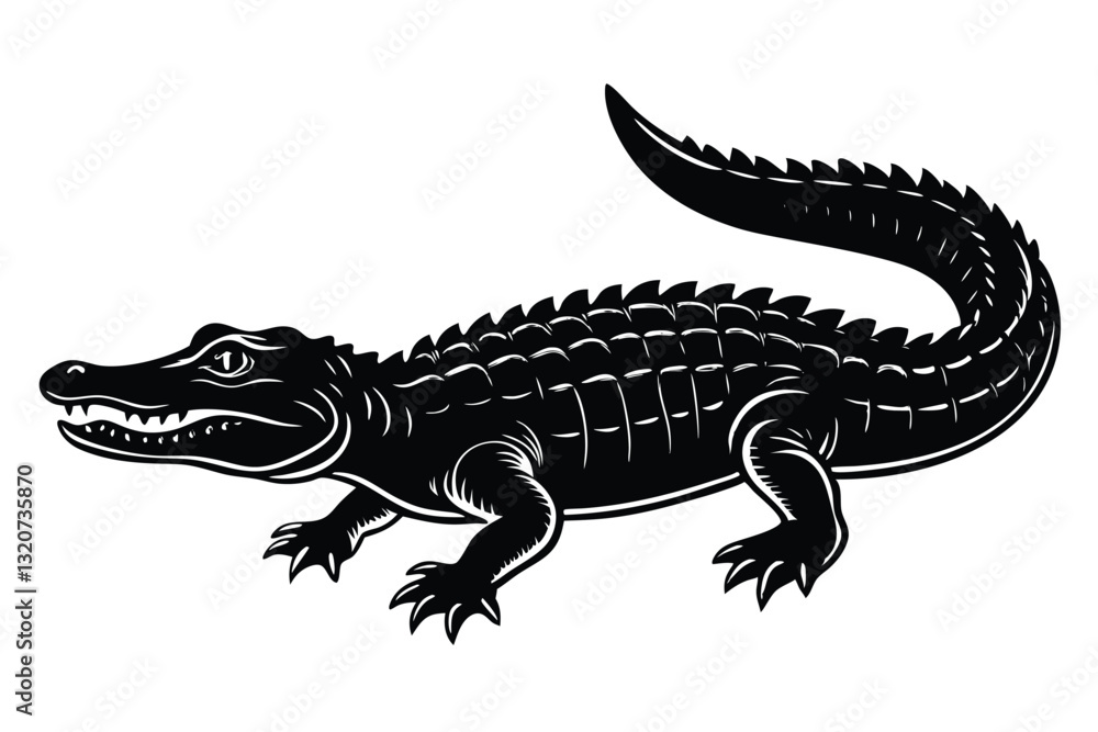 Fototapeta premium Alligator Silhouette