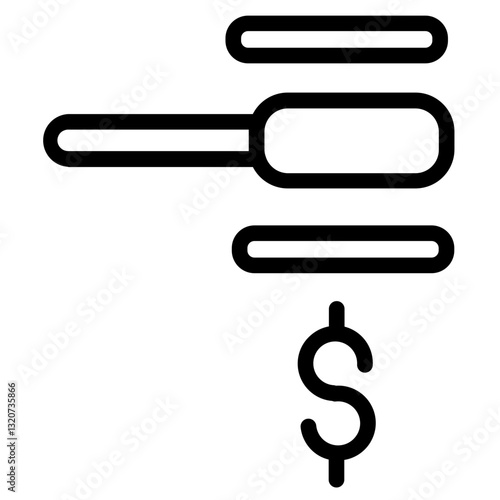 Finance Collapse Money Line Icon