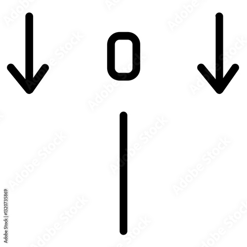 Finance Collapse Money Line Icon