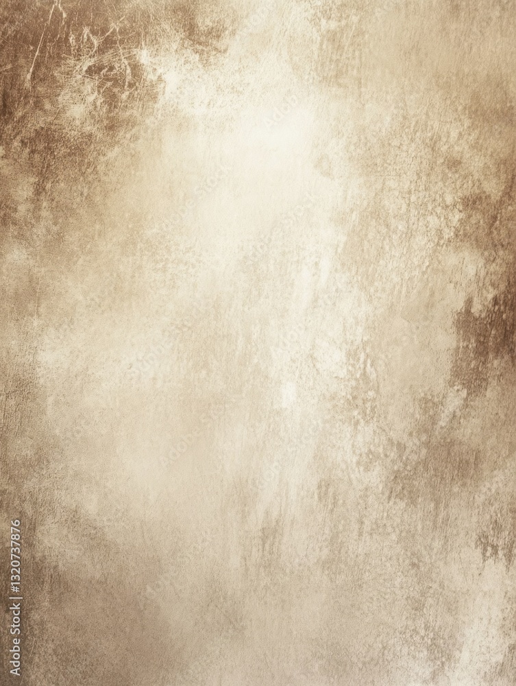 Obraz premium Creamy aged paper texture background featuring mottled gradients and subtle brown vintage tones