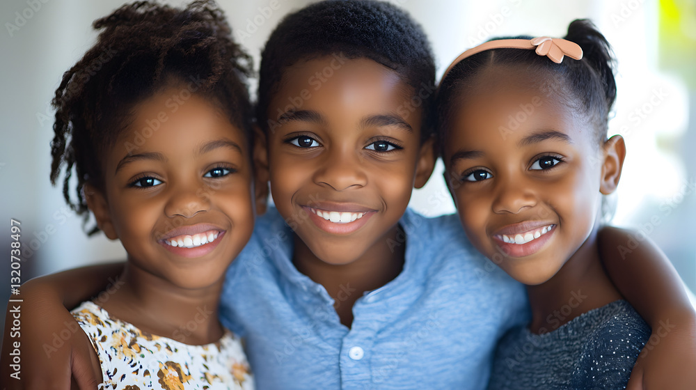 A group of siblings celebrating Easter, thankful for the joy and bond they share during the holiday season. A group of siblings celebrating Easter, thankful for the joy and bond they share during the holiday season.