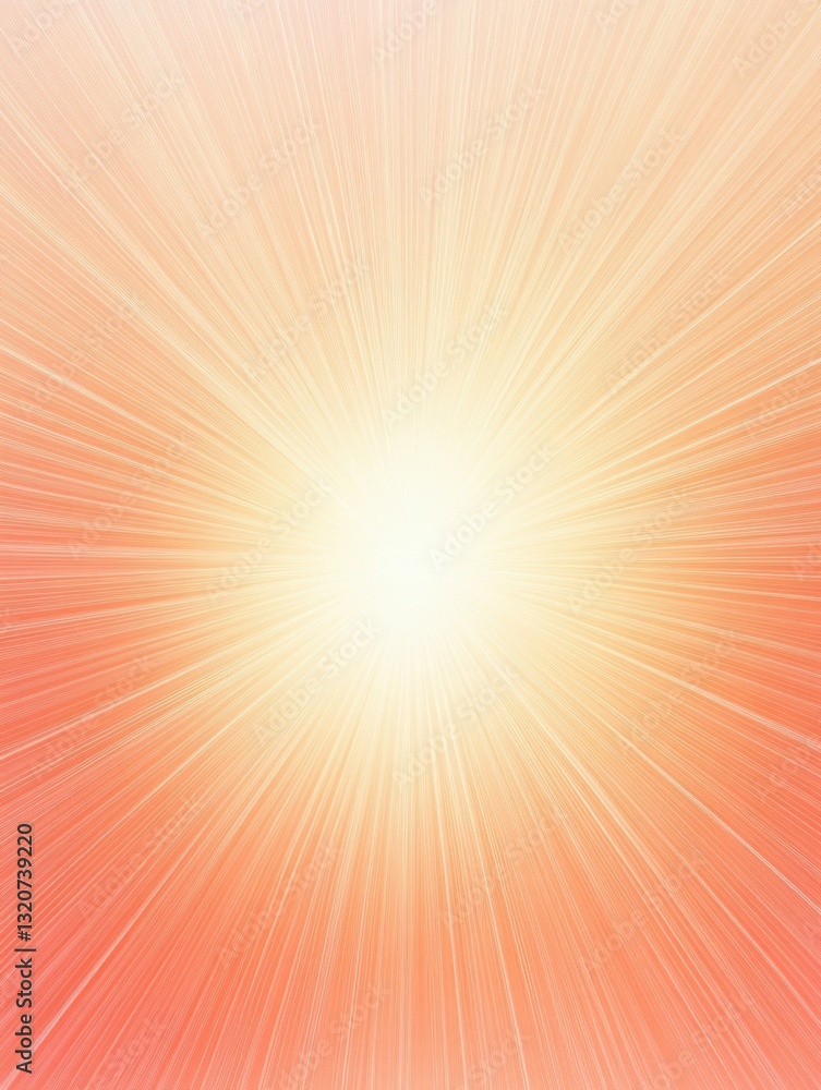 Obraz premium Peach Burst Radiance Energetic Light Warmth Light Streaks Illusion Spring Backdrop Creative Visuals Sunbeam Flare