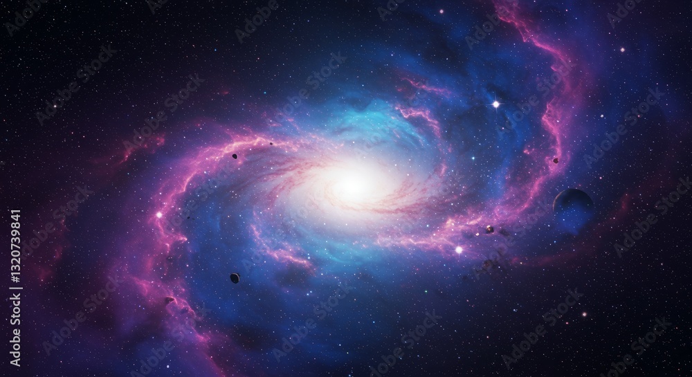 Naklejka premium universe starry sky