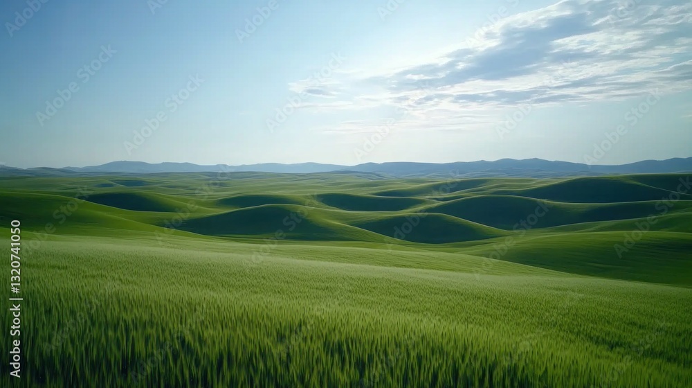 Rolling green hills under a clear sky (1) Rolling green hills under a clear sky (1)